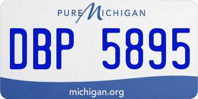 MI license plate DBP5895