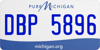 MI license plate DBP5896