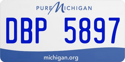 MI license plate DBP5897