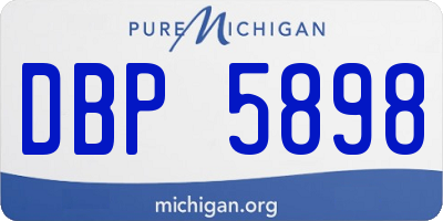 MI license plate DBP5898