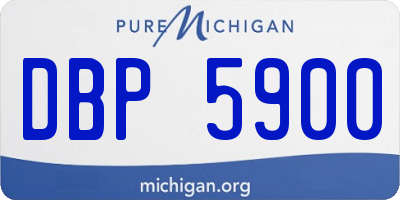 MI license plate DBP5900