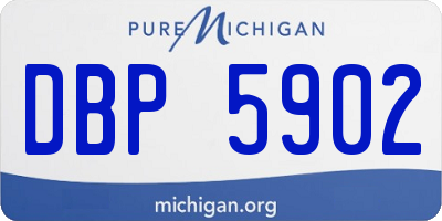 MI license plate DBP5902