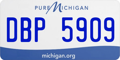MI license plate DBP5909