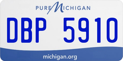 MI license plate DBP5910