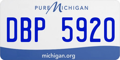 MI license plate DBP5920