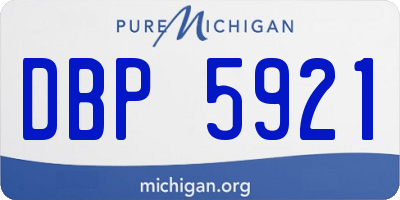 MI license plate DBP5921