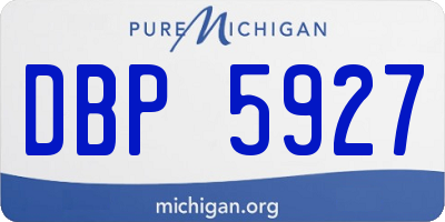 MI license plate DBP5927