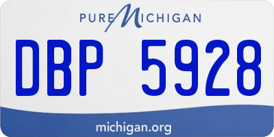 MI license plate DBP5928