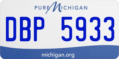 MI license plate DBP5933
