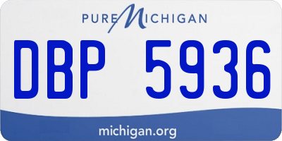 MI license plate DBP5936