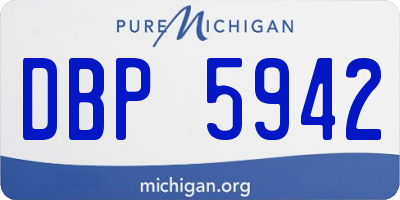 MI license plate DBP5942
