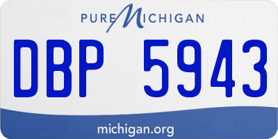 MI license plate DBP5943