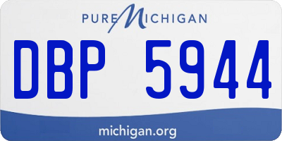 MI license plate DBP5944