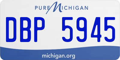 MI license plate DBP5945