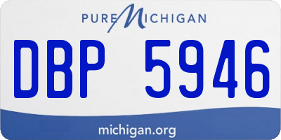 MI license plate DBP5946