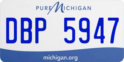 MI license plate DBP5947