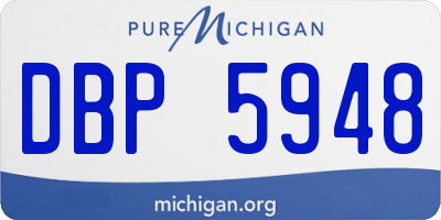 MI license plate DBP5948
