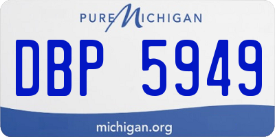 MI license plate DBP5949