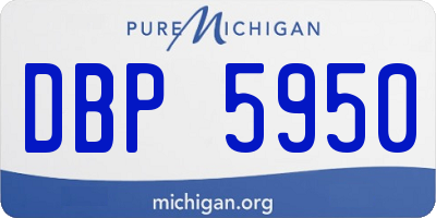 MI license plate DBP5950