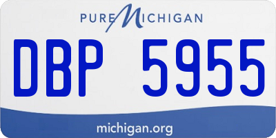 MI license plate DBP5955