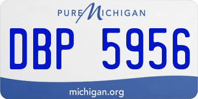 MI license plate DBP5956