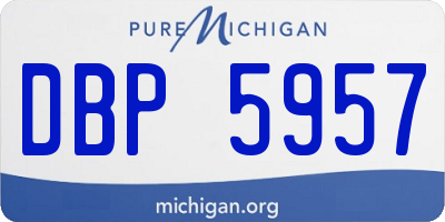 MI license plate DBP5957