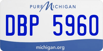 MI license plate DBP5960
