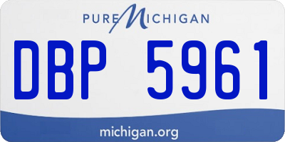 MI license plate DBP5961