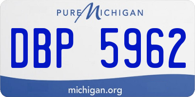 MI license plate DBP5962