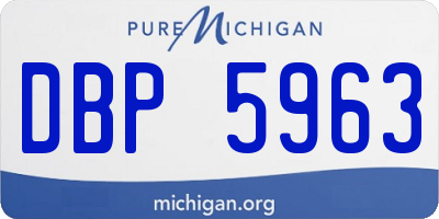 MI license plate DBP5963