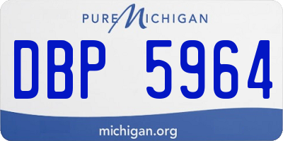MI license plate DBP5964