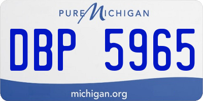MI license plate DBP5965