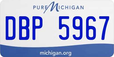 MI license plate DBP5967