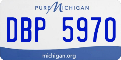 MI license plate DBP5970