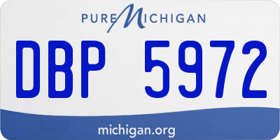 MI license plate DBP5972