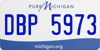MI license plate DBP5973