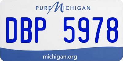 MI license plate DBP5978