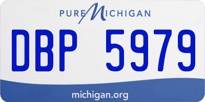 MI license plate DBP5979