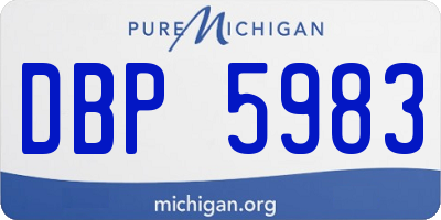 MI license plate DBP5983