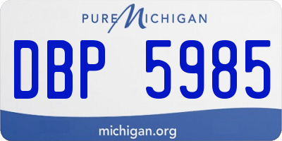 MI license plate DBP5985