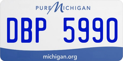 MI license plate DBP5990