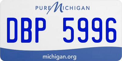 MI license plate DBP5996