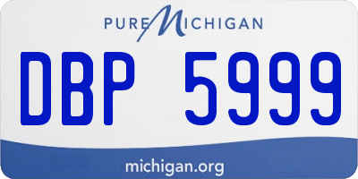 MI license plate DBP5999