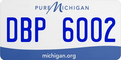 MI license plate DBP6002