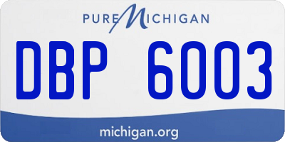 MI license plate DBP6003