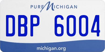 MI license plate DBP6004