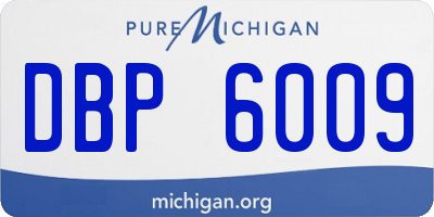MI license plate DBP6009