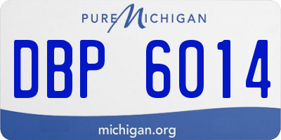 MI license plate DBP6014