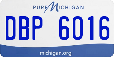 MI license plate DBP6016