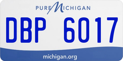 MI license plate DBP6017